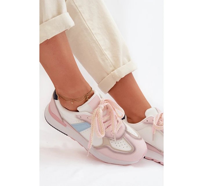 Dámské tenisky z eko kůže růžové model 22039836 - Boto