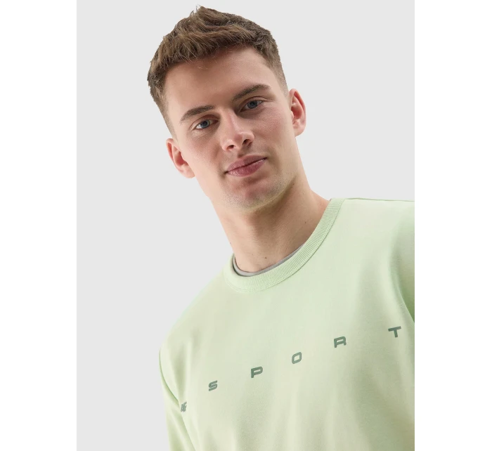 Pánská tepláková mikina bez zapínání a bez kapuce 4F - zelená Pánská tepláková mikina bez zapínání a bez kapuce 4F - zelená