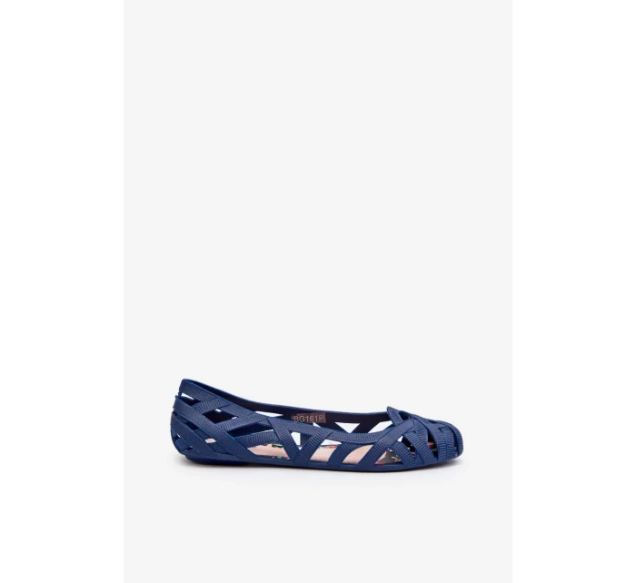 Dámské Gumové Baleríny Boty Navy Blue Salam