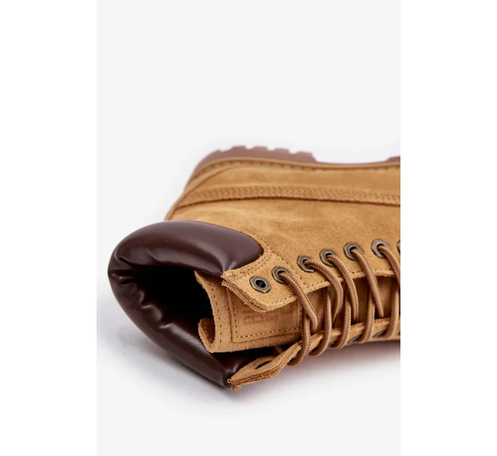 Semišové zateplené pánské trapery Big Star HI-POLY SYSTEM Camel