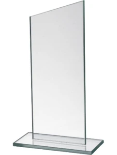 Skleněná trofej s matným podstavcem