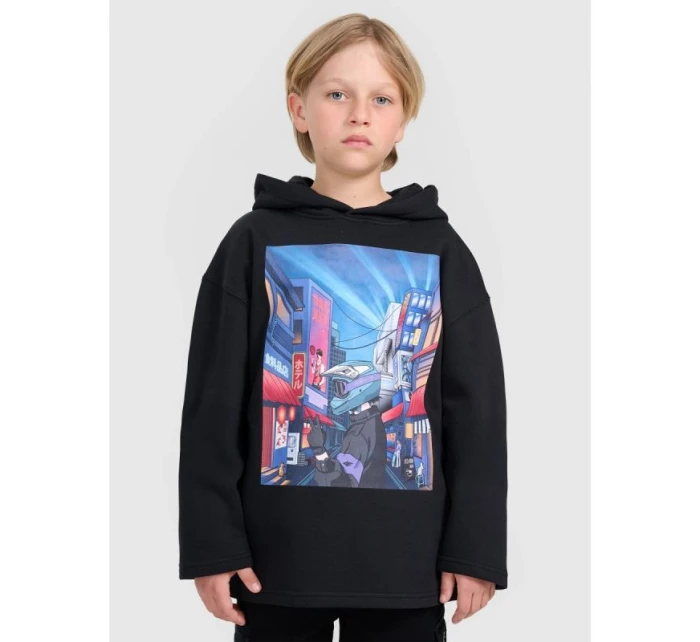 Chlapecká mikina s kapucí model 21816926 - 4F Chlapecká mikina s kapucí model 21816926 - 4F