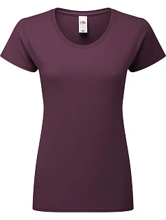 LadyFit Iconic 195 T Dámské tričko z těžké bavlny model 22431597 dark plum - Fruit of the Loom
