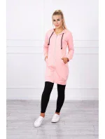 Mikina s kapucí lososová
