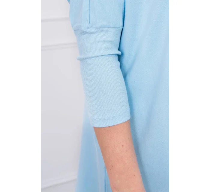 Oversize halenka v modré barvě