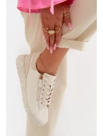 Kožené dámské polobotky se zipem béžové Dorothea Kožené dámské polobotky se zipem béžové Dorothea