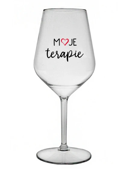 MOJE TERAPIE - čirá nerozbitná sklenice na víno 470 ml