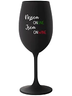 NEJSEM ONLINE JSEM ONWINE - černá sklenice na víno 350 ml NEJSEM ONLINE JSEM ONWINE - černá sklenice na víno 350 ml