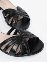 Krásné dámské sandály černé Obcas Krásné dámské sandály černé Obcas