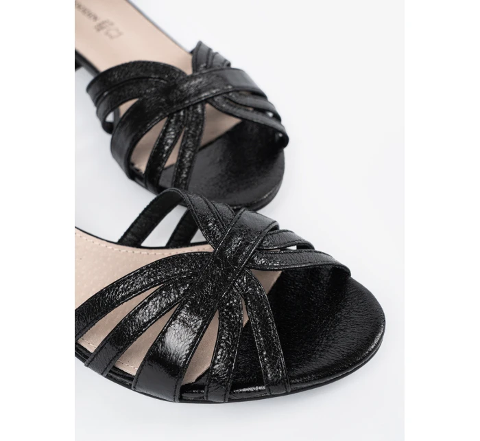 Krásné dámské sandály černé Obcas Krásné dámské sandály černé Obcas