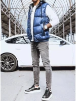 Pánská tmavě modrá vesta FashionStreet TX4143