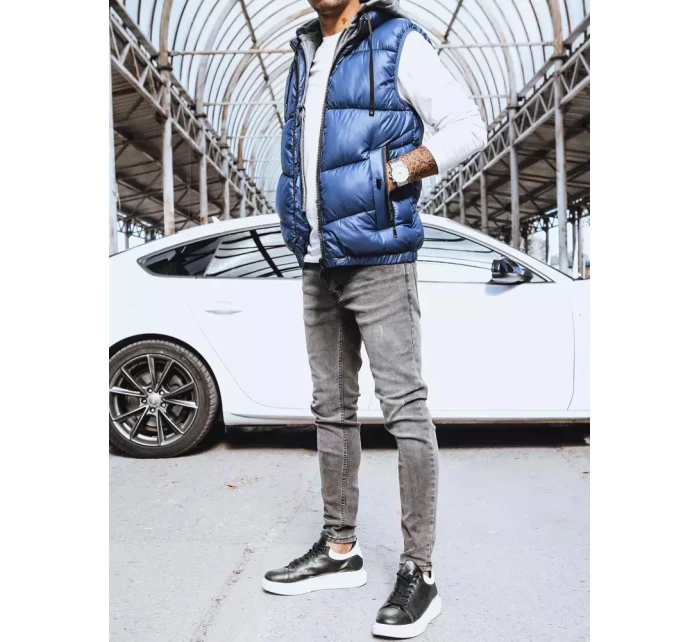 Pánská tmavě modrá vesta FashionStreet TX4143