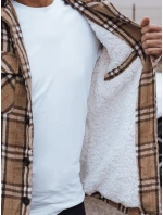 Pánská zateplená bunda s kapucí béžová FashionStreet TX4955