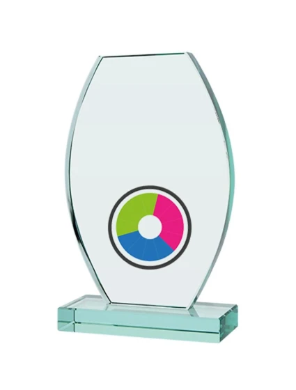 Trofeum szklane z nadrukiem kolorowym LuxorJet i etui