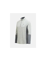 Termoaktivní mikina Peak Performance Magic Half Zip Wool-Blend BL – středně šedá mel/šedá mel, velikost: L