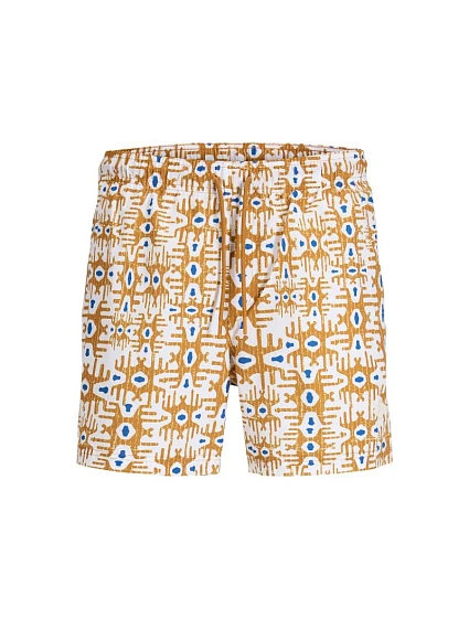 Jack&Jones pánské plavky JPSTMAUI SAND MATURE SWIM SHORTS 12291428 BUCKTHAM BROWN