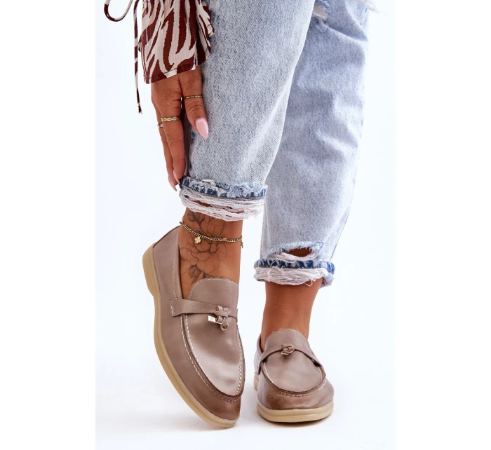 Dámské klasické mokasíny šedé model 21626981 - Boto