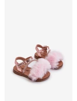dětské sandálky s mašlí na suchý zip růžové model 21662964 - Boto dětské sandálky s mašlí na suchý zip růžové model 21662964 - Boto