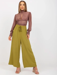 Kalhoty D73761M62237A olivově zelená