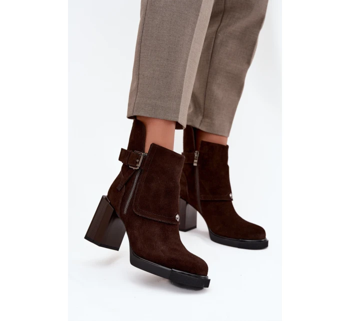 Boty na podpatku model 217806 Step in style Boty na podpatku model 217806 Step in style