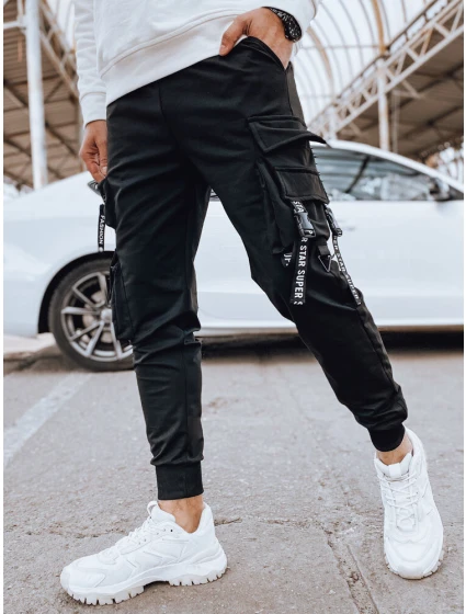 Pánské bojové kalhoty černé FashionStreet UX4214 Pánské bojové kalhoty černé FashionStreet UX4214