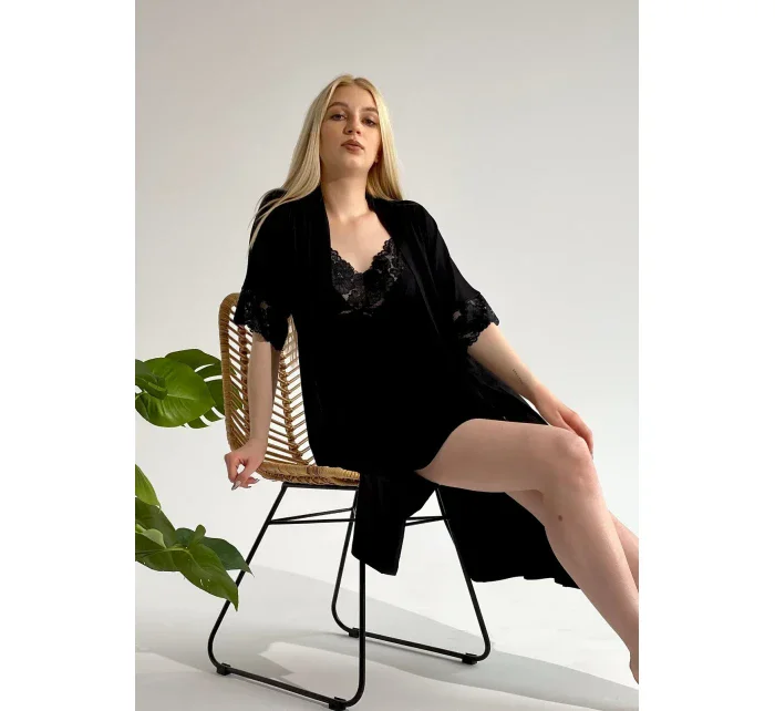 Dámský župan De Lafense 643 Noela kr/r S-2XL