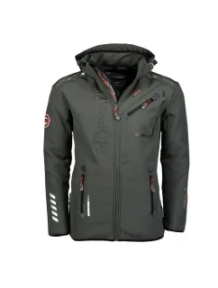 Bunda softshellová Geographical Norway Royaute ASSOR B MEN 068 M WW1975H/GN/Dark šedá / černá