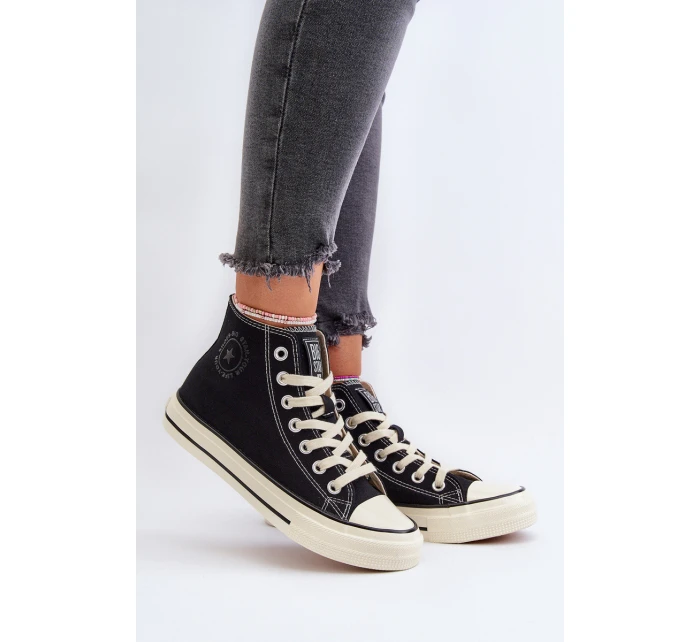 Dámské vysoké tenisky Big Star model 21654788 černé - Big Star Shoes Dámské vysoké tenisky Big Star model 21654788 černé - Big Star Shoes