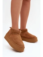 Dámské sněhule z přírodního semiše Camel model 21821905 - Boto