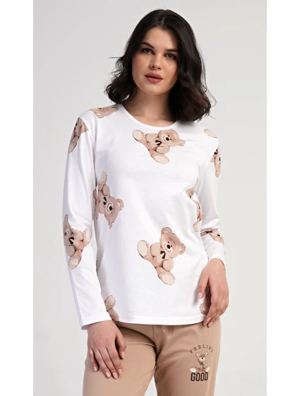 Dámské pyžamo dlouhé Teddy model 21362790 - Vienetta