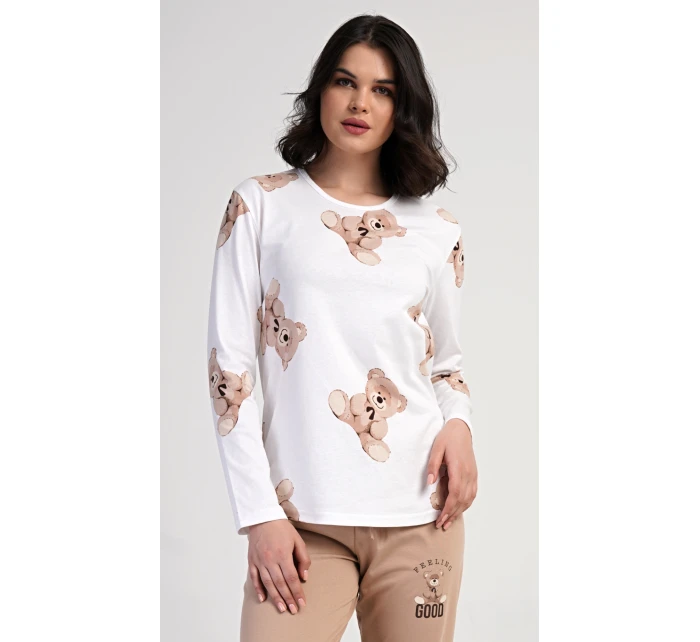 Dámské pyžamo dlouhé Teddy model 21362790 - Vienetta