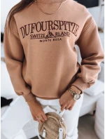 Dámská oversize mikina MONTE ROSA camel FashionStreet BY1159