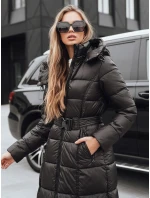 Dámská zimní prošívaná bunda s kapucí černá model 21994767 - Dstreet