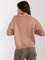 Sweter damski z brązowy model 21756281 - Factory Price Sweter damski z brązowy model 21756281 - Factory Price