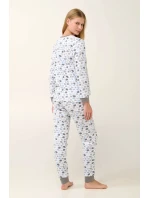 Bavlněné dámské pyžamo s manžetami model 20617784 - Vamp Bavlněné dámské pyžamo s manžetami model 20617784 - Vamp