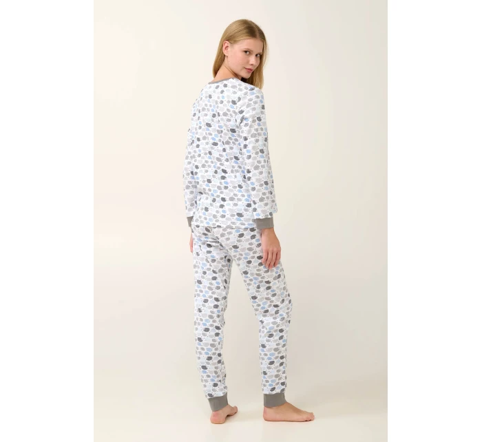 Bavlněné dámské pyžamo s manžetami model 20617784 - Vamp Bavlněné dámské pyžamo s manžetami model 20617784 - Vamp