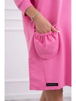 Šaty s kapucí ve světle růžové barvě Šaty s kapucí ve světle růžové barvě