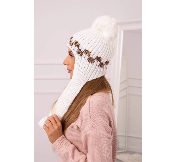 Dámská klapka na uši Nadia K321 bílá