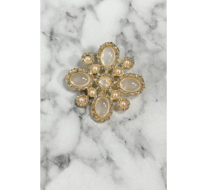 Brož model 18753473 2 bílá - K-Fashion