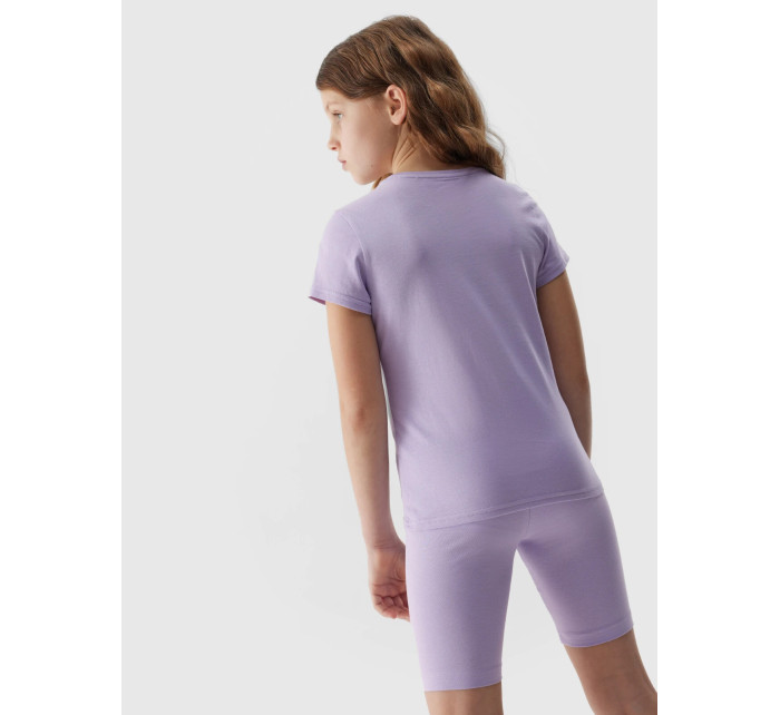 Dívčí hladké tričko 4F - fialové