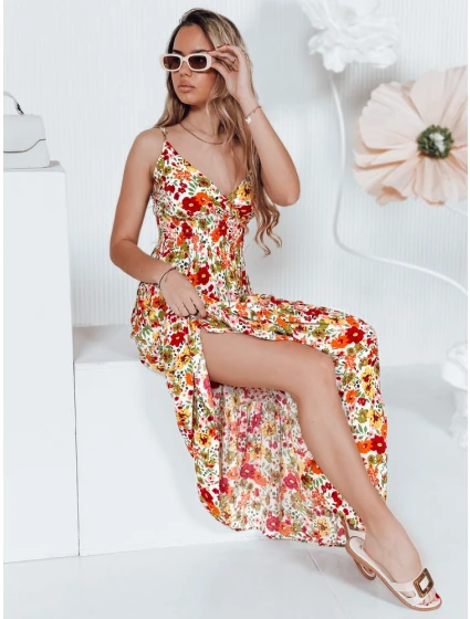 FLOWMISS bílé květinové maxi šaty FashionStreet EY2629