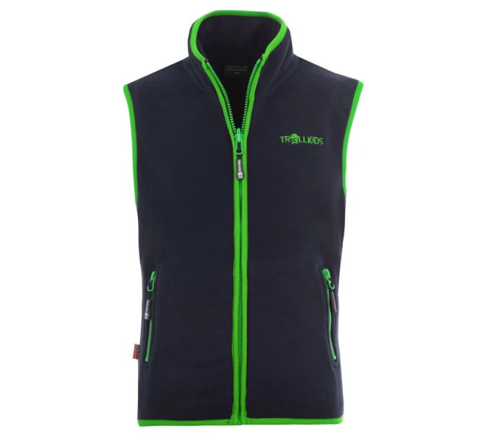 Kids Vest green dětská fleecová vesta pro chlapce/dívky model 21350160 - Trollkids