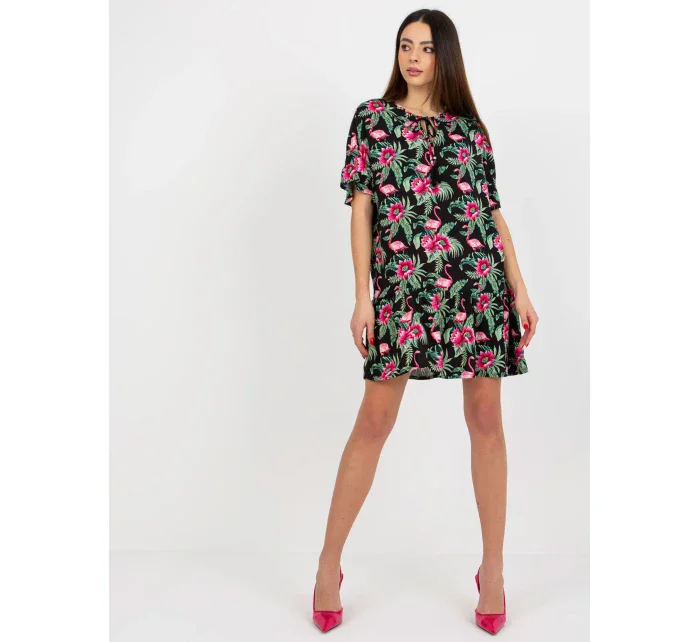 Šaty D73771M30306C černozelené Šaty D73771M30306C černozelené