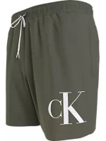 Pánské plavky MEDIUM DRAWSTRING KM0KM01003 LDY olivově zelené - Calvin Klein Pánské plavky MEDIUM DRAWSTRING KM0KM01003 LDY olivově zelené - Calvin Klein