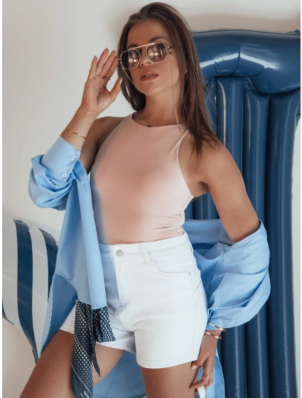 Dámské džínové šortky GLAMWEAR white FashionStreet SY0341 Dámské džínové šortky GLAMWEAR white FashionStreet SY0341