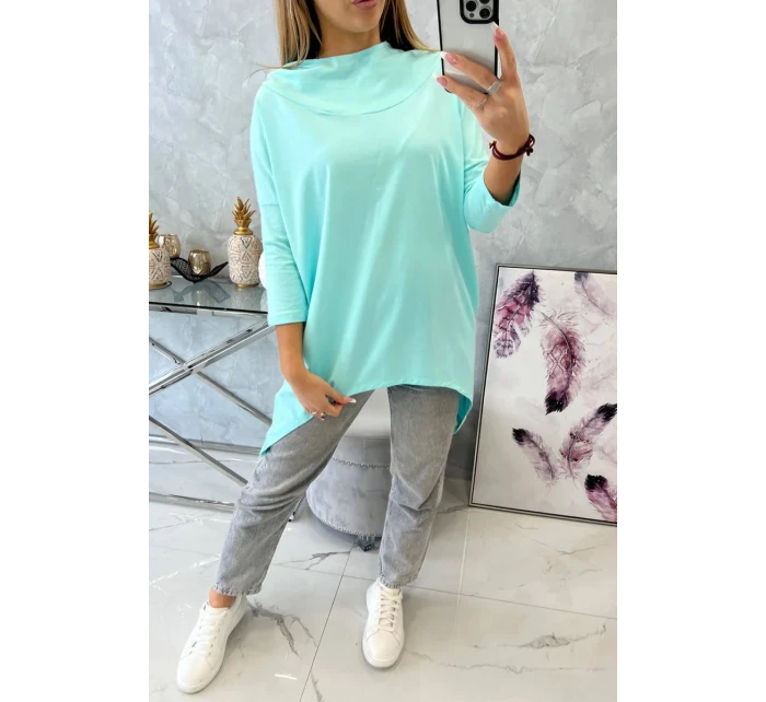 Mikina s potiskem kola mátová