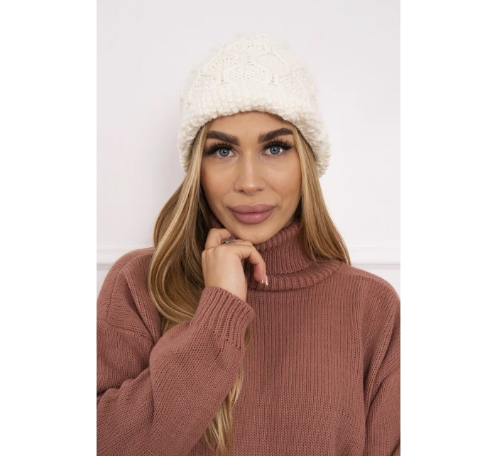 Fleecová čepice Roma  ecru model 18749867 - K-Fashion