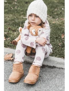 Dětské Teplé Sněhule Semišové Velbloud Gooby