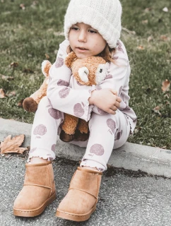 Dětské Teplé Sněhule Semišové Velbloud Gooby