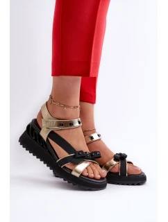 Dámské Sandály S Mašlí D&A model 21660371 Zlaté - S.Barski